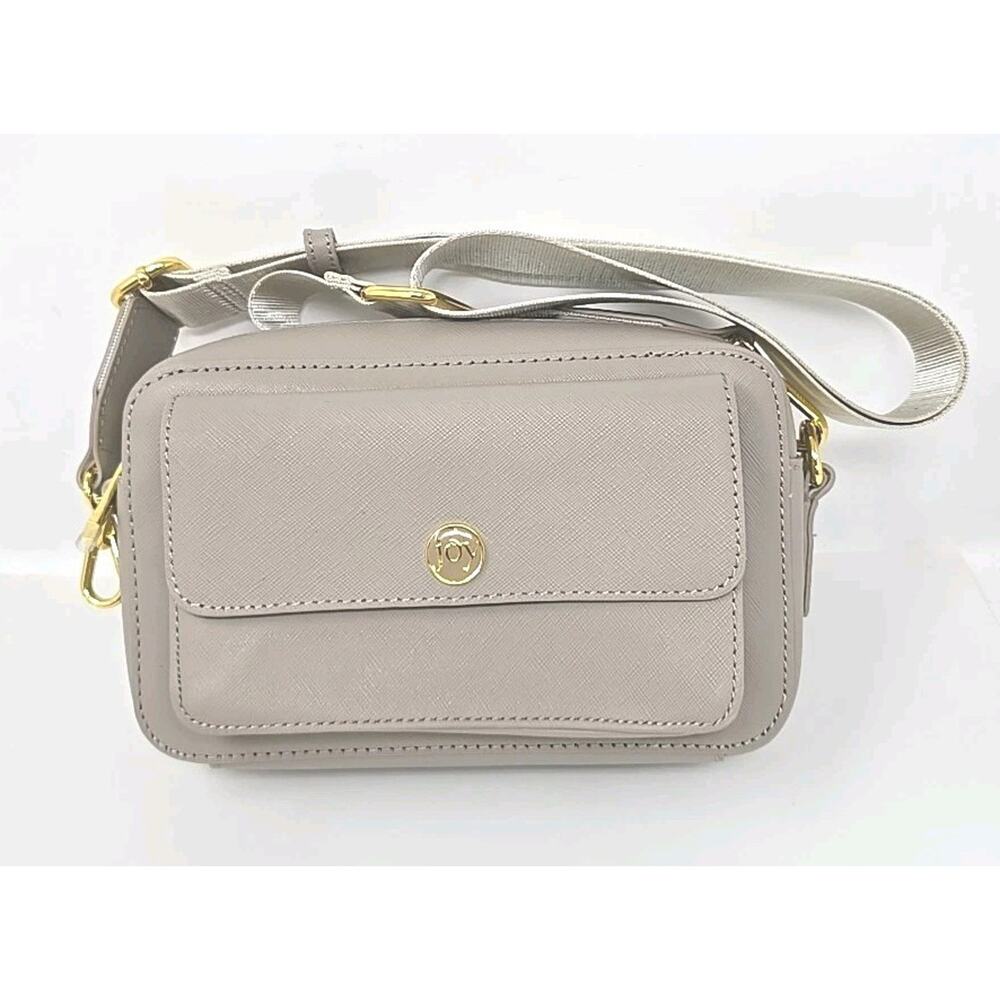 Joy Clean & Chic Saffiano Leather Crossbody Camera Bag White U7
